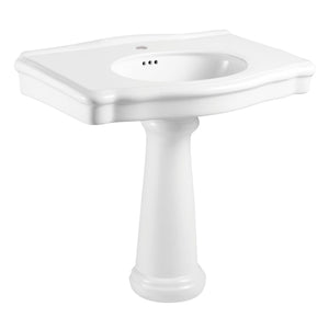 Sovereign 35-Inch Ceramic Pedestal Sink (Single Hole)