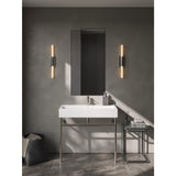 New Haven 39-Inch Porcelain Console Sink with Stainless Steel Legs (1-Hole)
