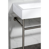 New Haven 39-Inch Porcelain Console Sink with Stainless Steel Legs