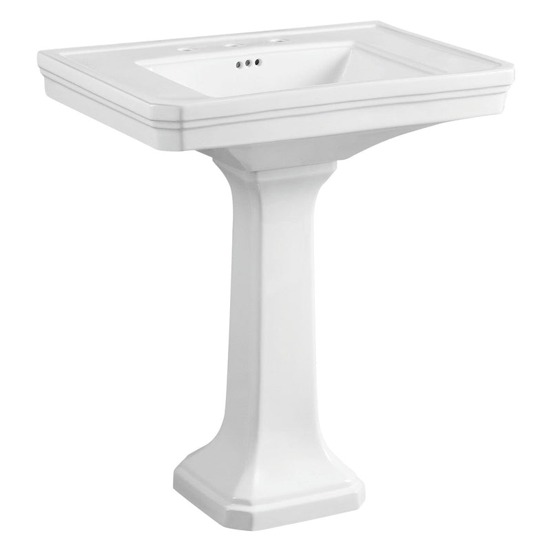 Imperial 29-15/16 Inch Wall Mount Pedestal Sink (8-Inch, 3-Hole)