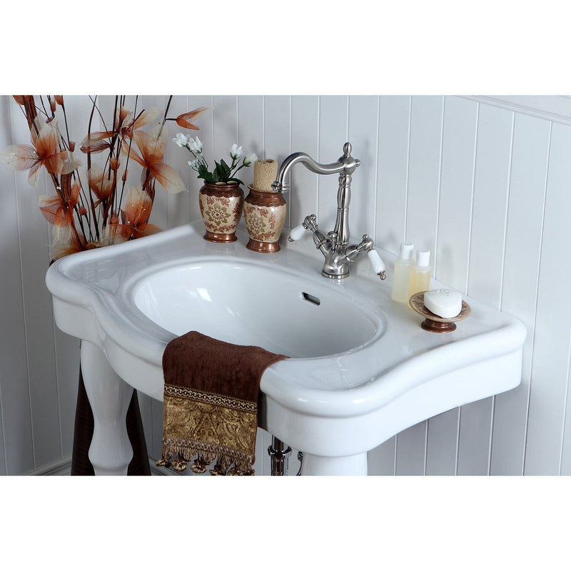 Imperial 32-Inch Ceramic Console Sink with Ceramic Legs (1-Hole)