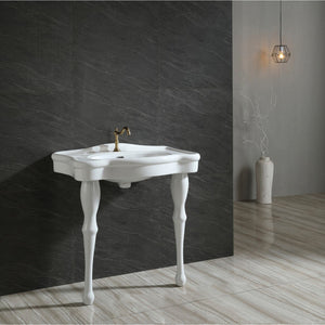 Imperial 32-Inch Ceramic Console Sink with Ceramic Legs (1-Hole)