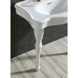 Imperial 32-Inch Ceramic Console Sink with Ceramic Legs (8-Inch, 3-Hole)