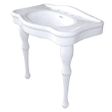 Imperial 32-Inch Ceramic Console Sink with Ceramic Legs (8-Inch, 3-Hole)