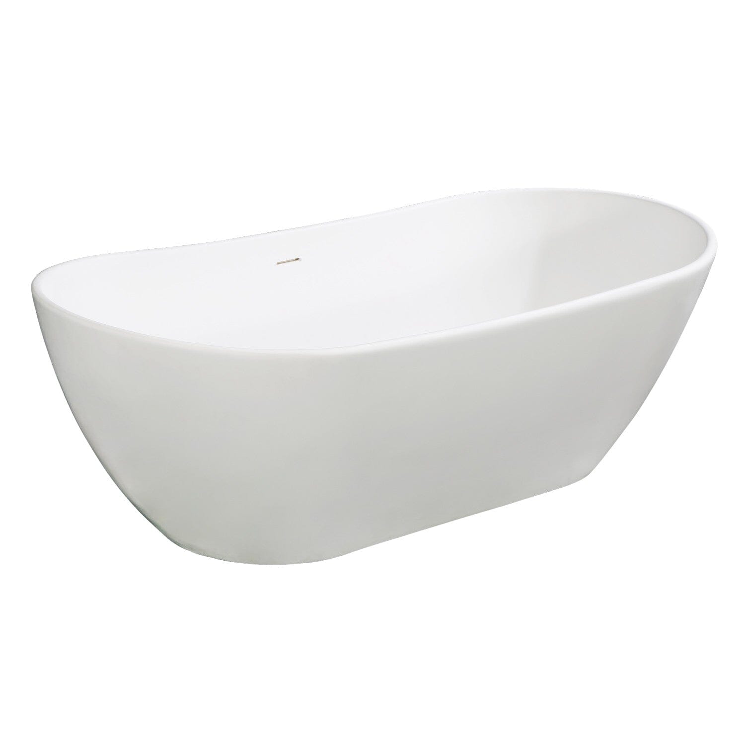 その他 aroma in bath Arcticstone 72-Inch Solid Surface Oval Double Slipper Freestanding