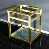 Kingston Commercial Steel Console Sink Base with Glass Shelf