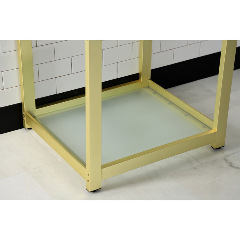 Kingston Commercial Steel Console Sink Base with Glass Shelf