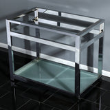 Kingston Commercial Steel Console Sink Base with Glass Shelf