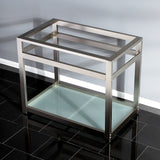 Kingston Commercial Steel Console Sink Base with Glass Shelf