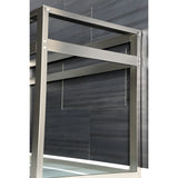 Kingston Commercial Steel Console Sink Base with Glass Shelf