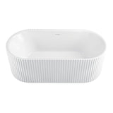 Aqua Eden 68-Inch Acrylic Oval Double Ended Freestanding Tub with Drain