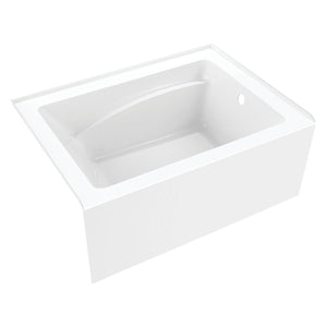 Aqua Eden 48-Inch Acrylic Rectangular 3-Wall Alcove Tub, Right Hand Drain