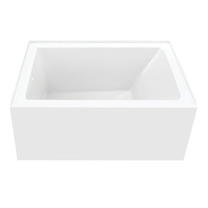 Aqua Eden 48-Inch Acrylic 3-Wall Alcove Tub with Left Hand Drain