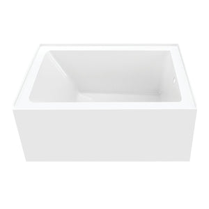 Aqua Eden 48-Inch Acrylic 3-Wall Alcove Tub with Right Hand Drain