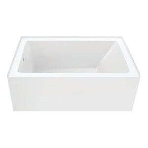 Aqua Eden 54-Inch Acrylic 3-Wall Alcove Tub with Left Hand Drain