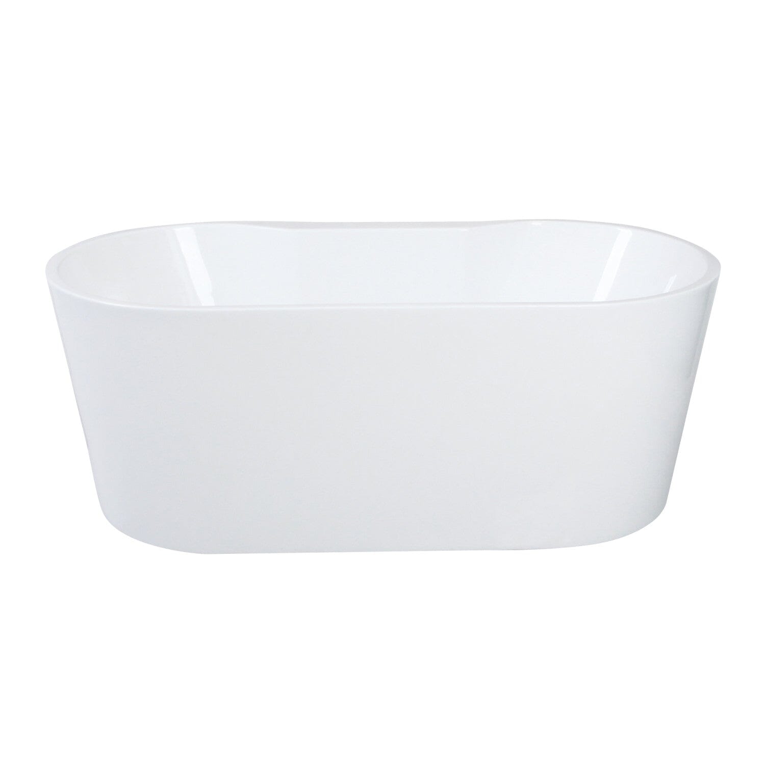 Aqua Eden 51-Inch Acrylic Oval Double Ended Freestanding Tub with Drai ...