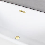 Aqua Eden 60-Inch Acrylic Oval Double Ended Pedestal Tub with Drain (No Faucet Drillings)