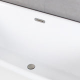 Aqua Eden 66-Inch Acrylic Oval Double Ended Pedestal Tub with Drain (No Faucet Drillings)