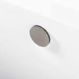 Aqua Eden 52-Inch Acrylic Oval Double Slipper Freestanding Tub with Overflow/Drain Assembly