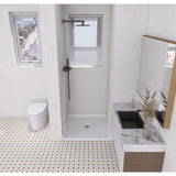Madura 39-Inch x 38-Inch Anti-Skid Acrylic Barrier Free Single Threshold Shower Base with Center Drain
