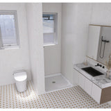 Madura 39-Inch x 38-Inch Anti-Skid Acrylic Barrier Free Single Threshold Shower Base with Center Drain
