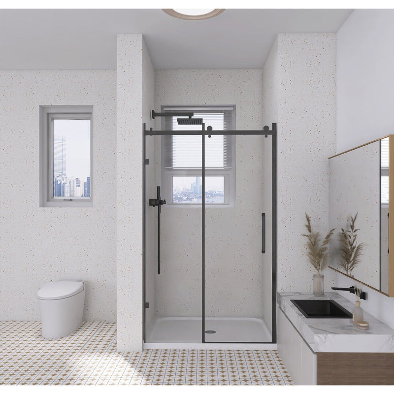 Jarvis 48-Inch x 36-Inch Anti-Skid Acrylic Single Threshold Shower Base with Center Drain