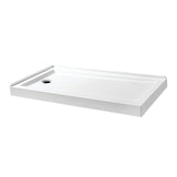 Aruba 60-Inch x 32-Inch Acrylic Double Threshold Shower Base with Right Drain