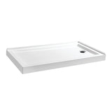Aruba 60-Inch x 32-Inch Acrylic Double Threshold Shower Base with Right Drain