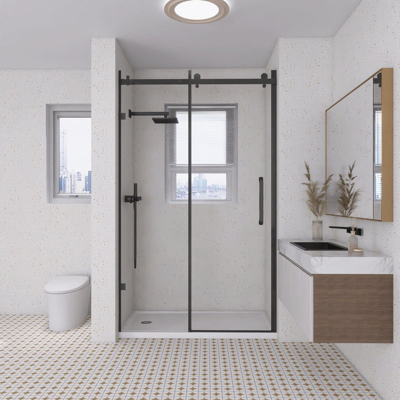 Barbuda 60-Inch x 32-Inch Anti-Skid Acrylic Single Threshold Shower Base with Left Drain