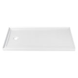 Barbuda 60-Inch x 32-Inch Anti-Skid Acrylic Single Threshold Shower Base with Left Drain