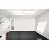 Curacao 60-Inch x 32-Inch Anti-Skid Acrylic Single Threshold Shower Base with Left Drain