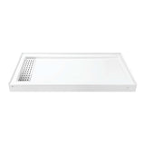 Curacao 60-Inch x 32-Inch Anti-Skid Acrylic Single Threshold Shower Base with Left Drain