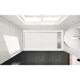 Curacao 60-Inch x 32-Inch Anti-Skid Acrylic Single Threshold Shower Base with Right Drain