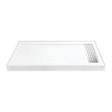 Curacao 60-Inch x 32-Inch Anti-Skid Acrylic Single Threshold Shower Base with Right Drain