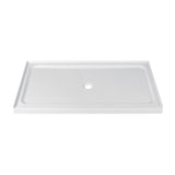 Boracay 60-Inch x 36-Inch Acrylic Single Threshold Shower Base with Center Drain