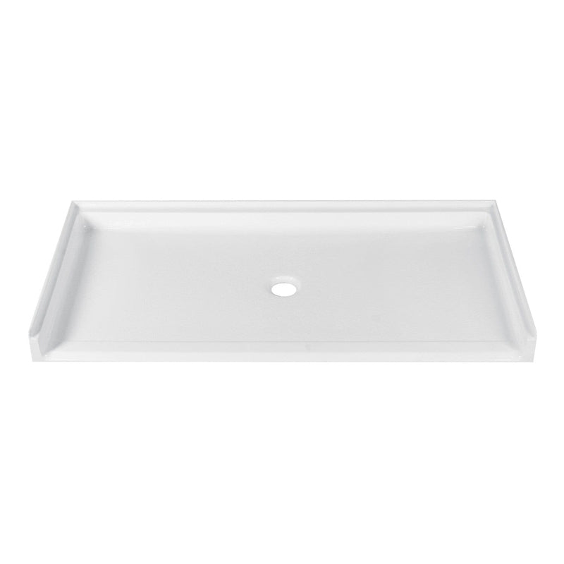 Madura 62-Inch x 31-Inch Anti-Skid Acrylic Barrier Free Single Threshold Shower Base with Center Drain
