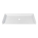 Madura 62-Inch x 31-Inch Anti-Skid Acrylic Barrier Free Single Threshold Shower Base with Center Drain