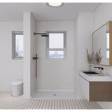 Madura 62-Inch x 36-Inch Anti-Skid Acrylic Barrier Free Single Threshold Shower Base with Center Drain