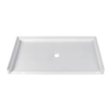 Madura 62-Inch x 36-Inch Anti-Skid Acrylic Barrier Free Single Threshold Shower Base with Center Drain