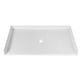 Madura 62-Inch x 38-Inch Anti-Skid Acrylic Barrier Free Single Threshold Shower Base with Center Drain