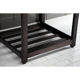 Quadras 25-Inch Ceramic Console Sink with Steel Base and Shelf (1-Hole)