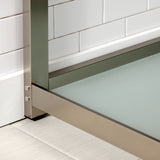 Quadras 37-Inch Ceramic Console Sink with Steel Base and Glass Shelf (1-Hole)