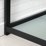 Quadras 37-Inch Ceramic Console Sink with Steel Base and Glass Shelf (8-Inch, 3-Hole)