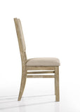 Brutus Set of 2 Reclaimed Wheat 19" Wide Contemporary Fabric Dining Chair