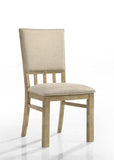 Brutus Set of 2 Reclaimed Wheat 19" Wide Contemporary Fabric Dining Chair