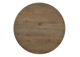 Brutus Vintage Walnut 47" Wide Contemporary Round Dining Table with Wheat Colored Base