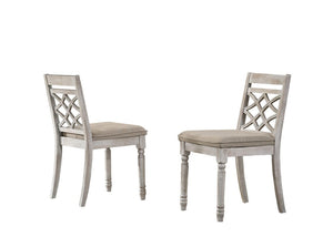 Havanna Set of 2 Off White 19" Wide Contemporary Fabric Chair with Cushion