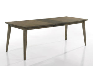 Bistro Vintage Walnut 72" Wide Contemporary Rectangle Dining Table with 16" Wide Extension Leaf