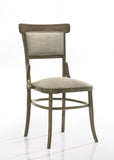 Bistro Set of 2 Vintage Walnut 19" Wide Contemporary Fabric Dining Chair with Cushion