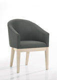 Neroli Set of 2 Gray Fabric Barrel Accent Chair
